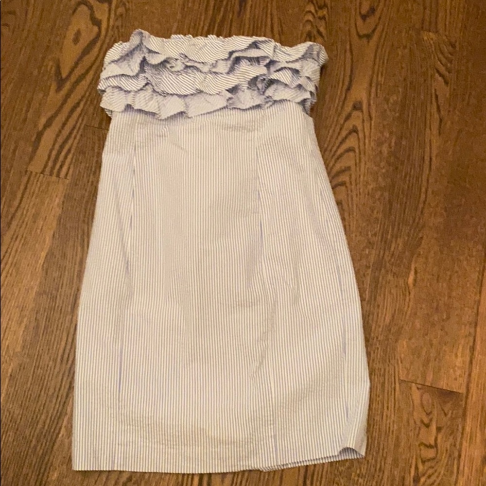 Vineyard Vines Size 2 Seersucker Strapless dress